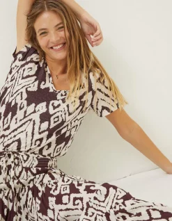 Maggie Bold Ikat Linen T-Shirt