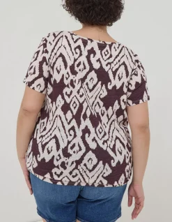 Maggie Bold Ikat Linen T-Shirt