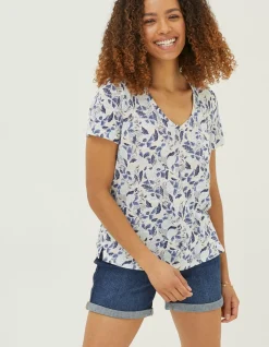 Maggie Flower Linen T-Shirt