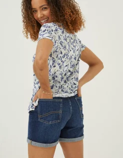 Maggie Flower Linen T-Shirt