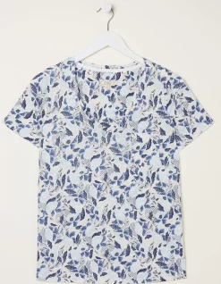 Maggie Flower Linen T-Shirt
