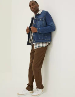 Mid Wash Borg Jacket