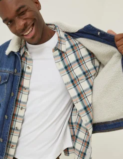 Mid Wash Borg Jacket