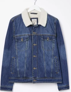 Mid Wash Borg Jacket