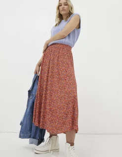 Millie Gradient Floral Midi Skirt