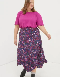 Naomi Abstract Midi Skirt