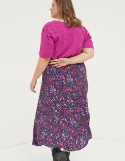 Naomi Abstract Midi Skirt
