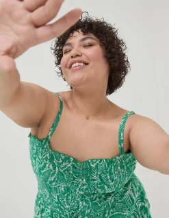 Natalie Tropical Leaf Jumpsuit