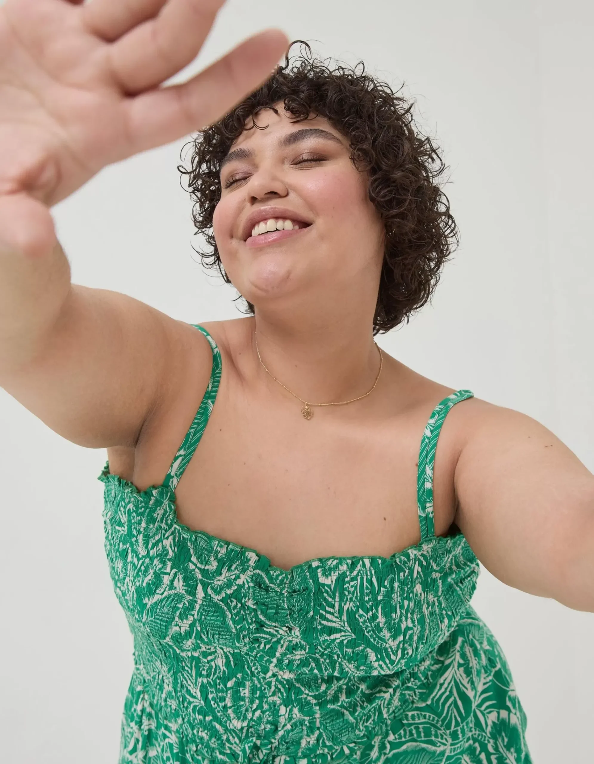 Natalie Tropical Leaf Jumpsuit