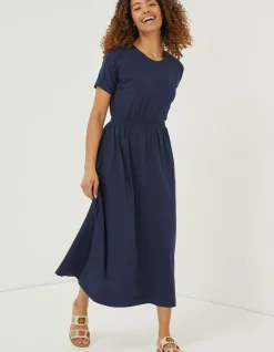 Navi Jersey Midi Dress