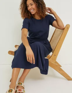 Navi Jersey Midi Dress
