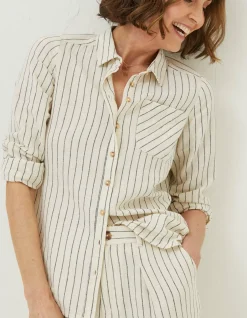 Olivia Stripe Linen Blend Shirt