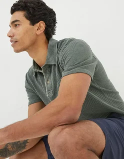 Organic Cotton Fine Stripe Polo