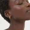 Oval Huggy Hoop Earrings