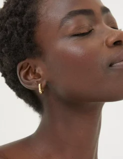 Oval Huggy Hoop Earrings