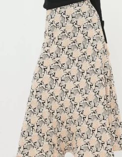 Pat Damask Floral Midi Skirt