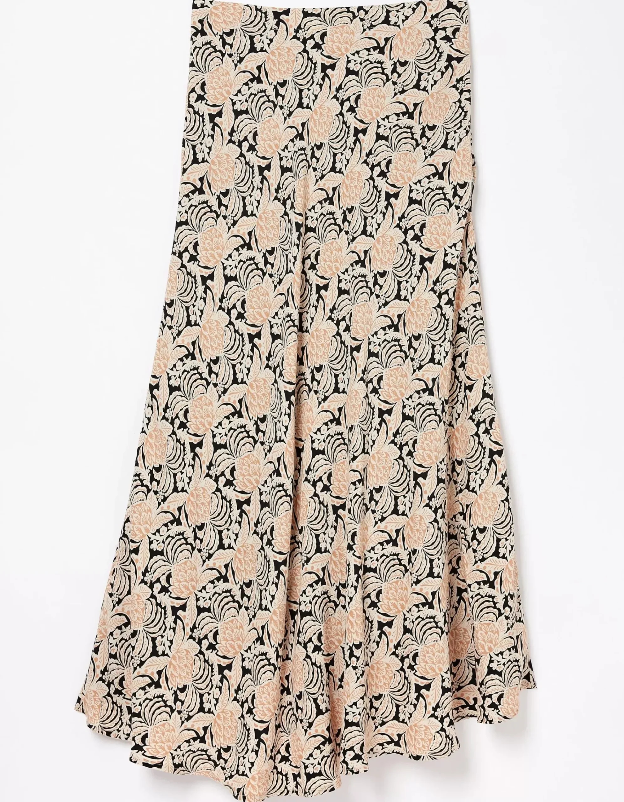 Pat Damask Floral Midi Skirt