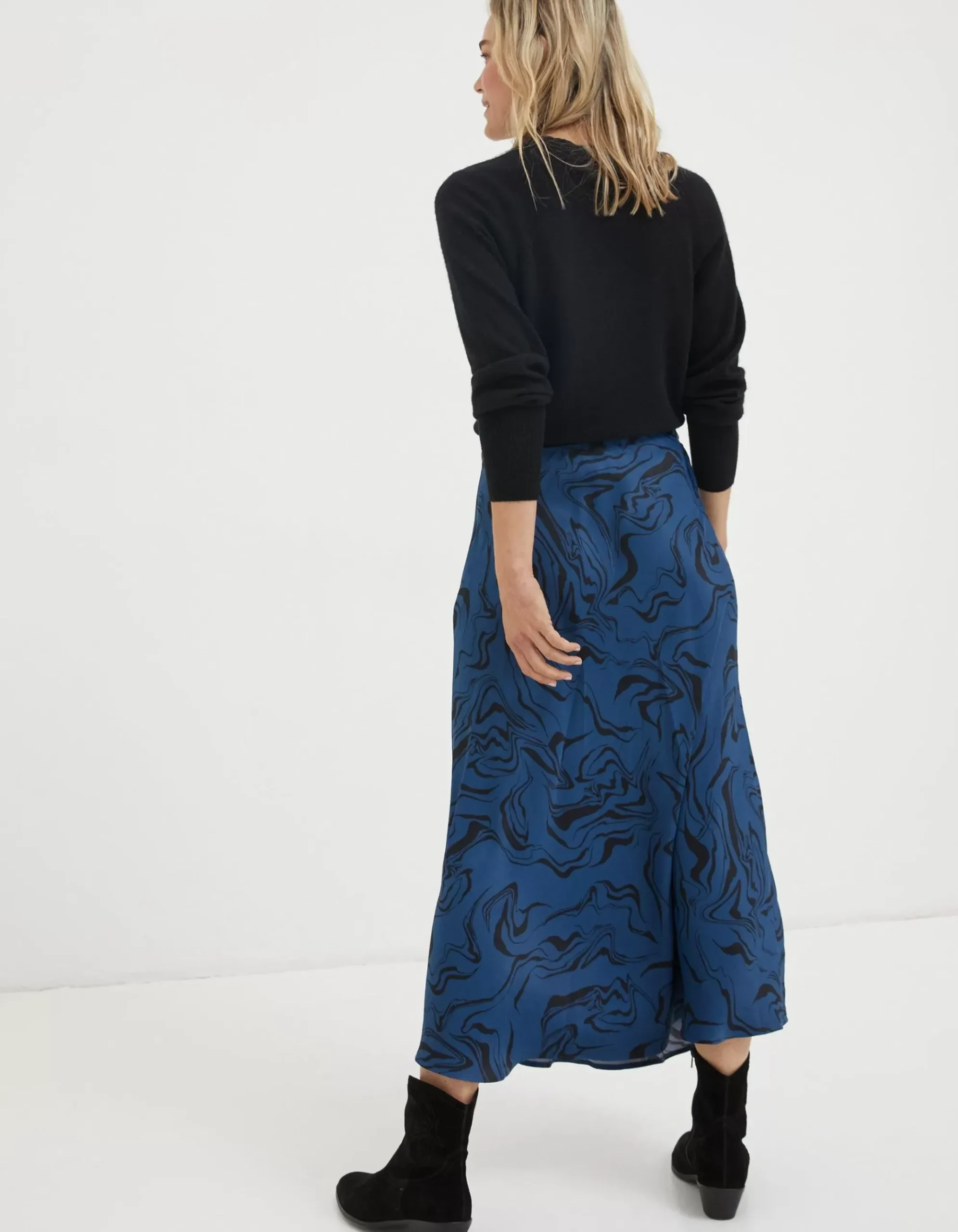 Pat Marble Midi Skirt