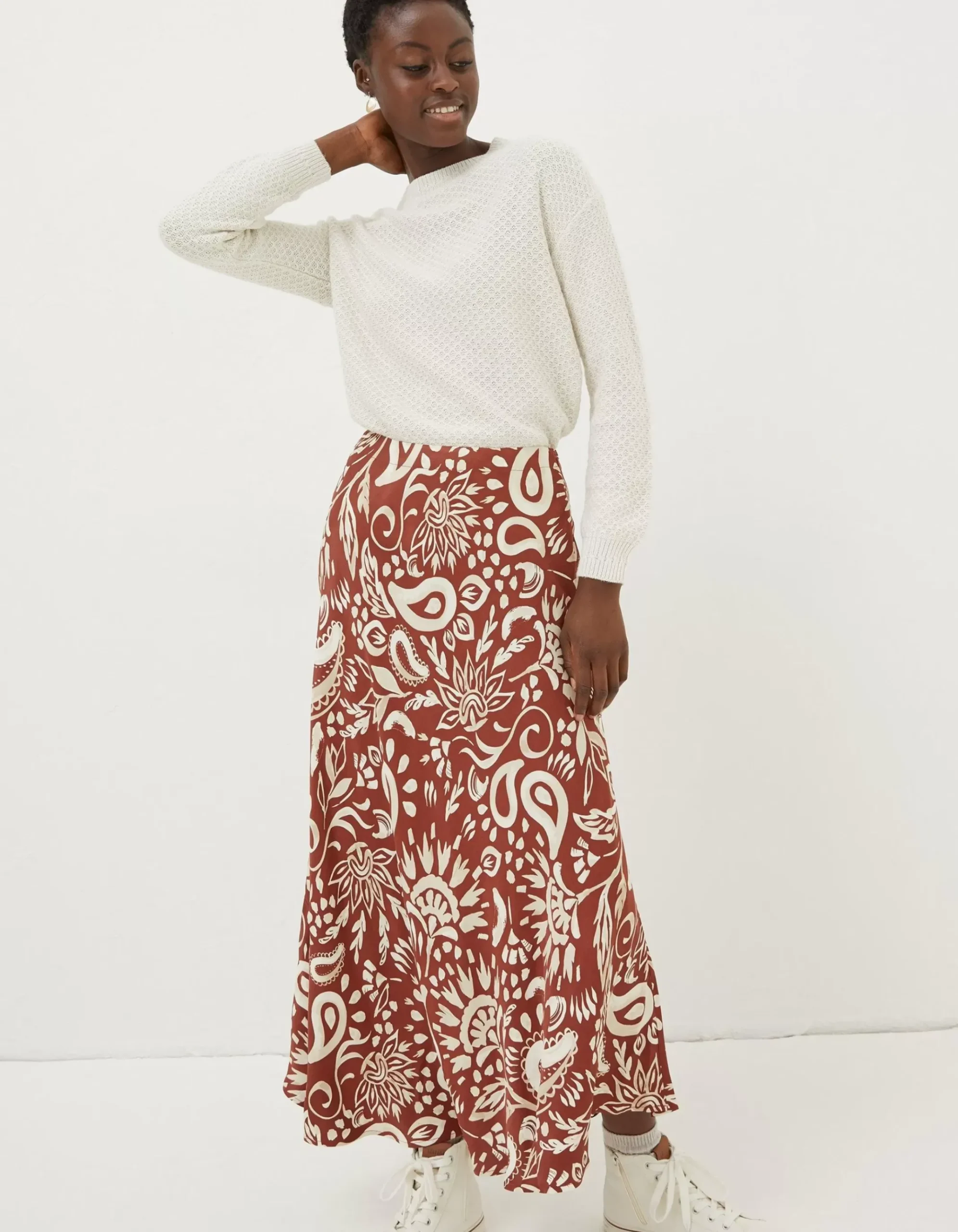Pat Watercolour Midi Skirt