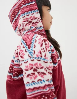 Patterned Microfleece Hoodie