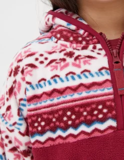 Patterned Microfleece Hoodie