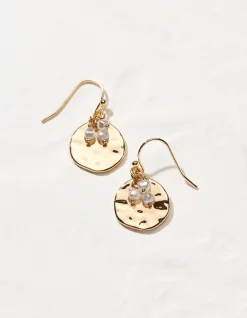 Pearl And Disc Earrings