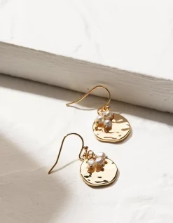 Pearl And Disc Earrings