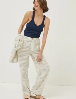 Pendeen Linen Blend Wide Leg Trousers