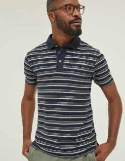 Perranporth Stripe Polo T-Shirt