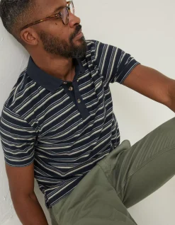 Perranporth Stripe Polo T-Shirt