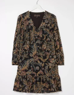 Poplar Floral Devore Dress