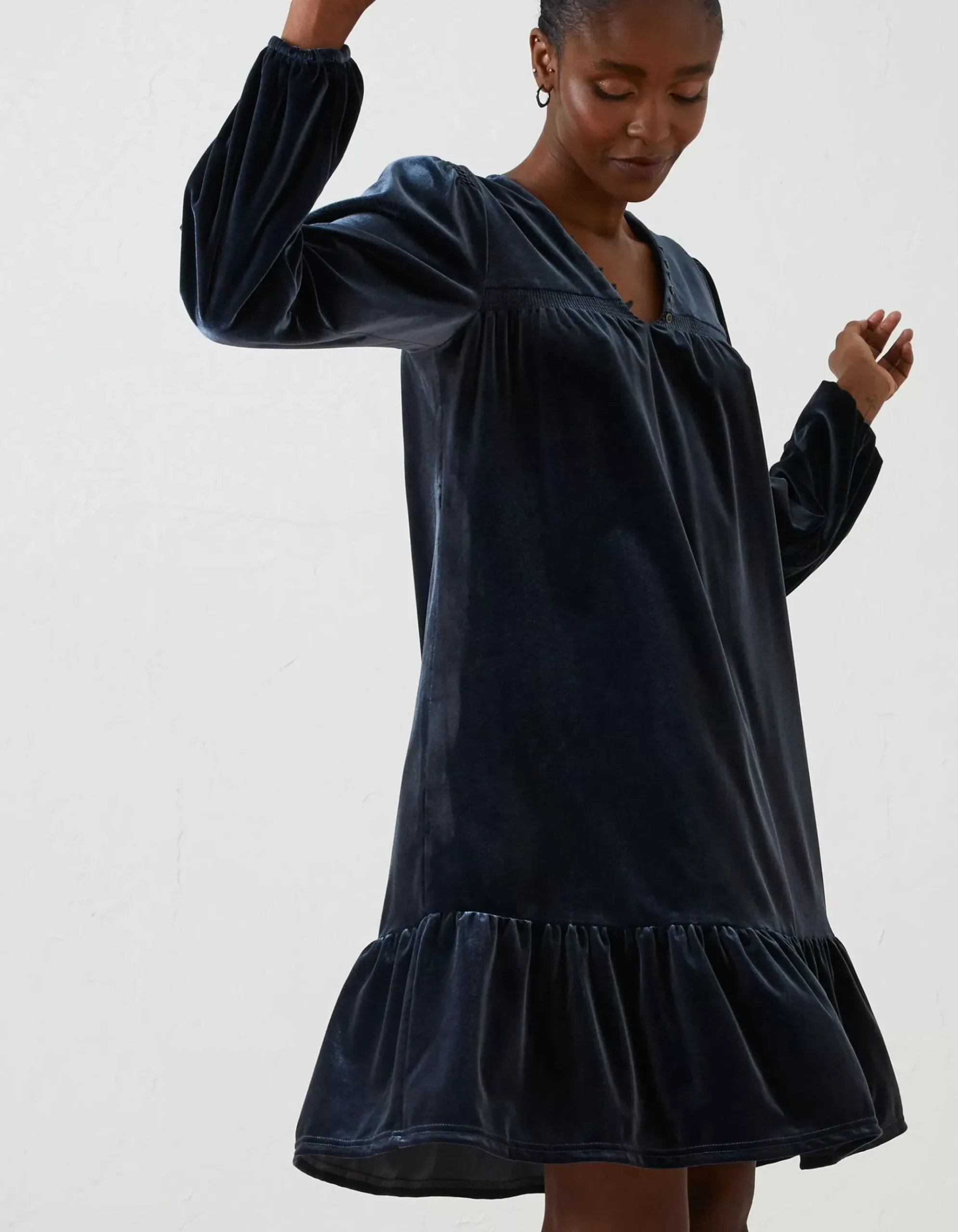 Poplar Velvet Swing Dress