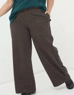 Presley Check Wide Leg Trousers