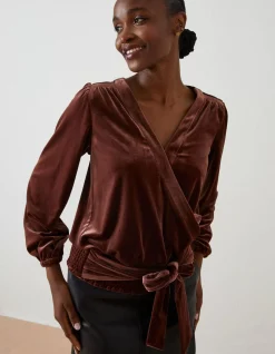 Reese Velvet Wrap Top