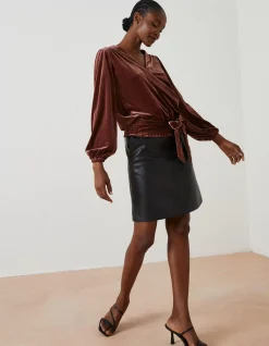 Reese Velvet Wrap Top