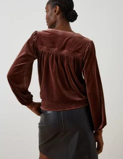 Reese Velvet Wrap Top