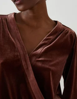 Reese Velvet Wrap Top