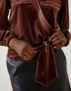 Reese Velvet Wrap Top