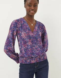 Remi Layered Spot Wrap Top