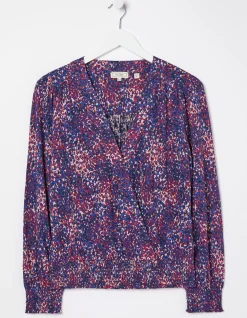 Remi Layered Spot Wrap Top