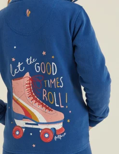 Roller Skate Graphic Zip Thru Hoodie