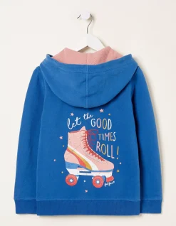Roller Skate Graphic Zip Thru Hoodie