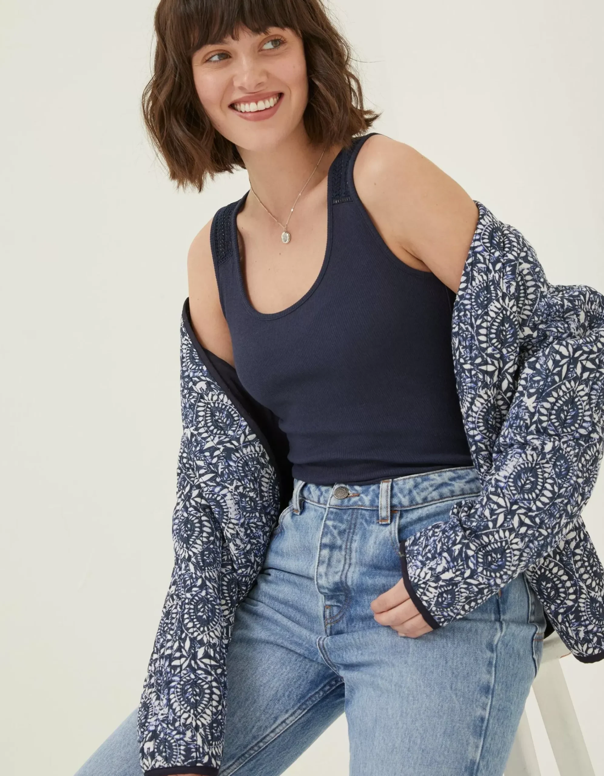 Romy Lace Trim Vest Top