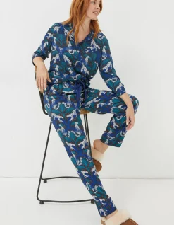 Sadie Snow Leopard Pyjama Bottoms
