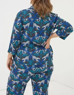 Sadie Snow Leopard Pyjama Bottoms