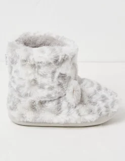 Sadie Snow Leopard Slipper Boot
