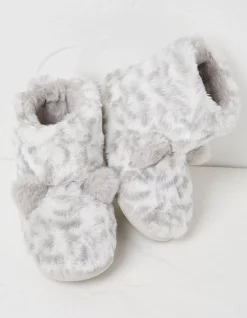 Sadie Snow Leopard Slipper Boot