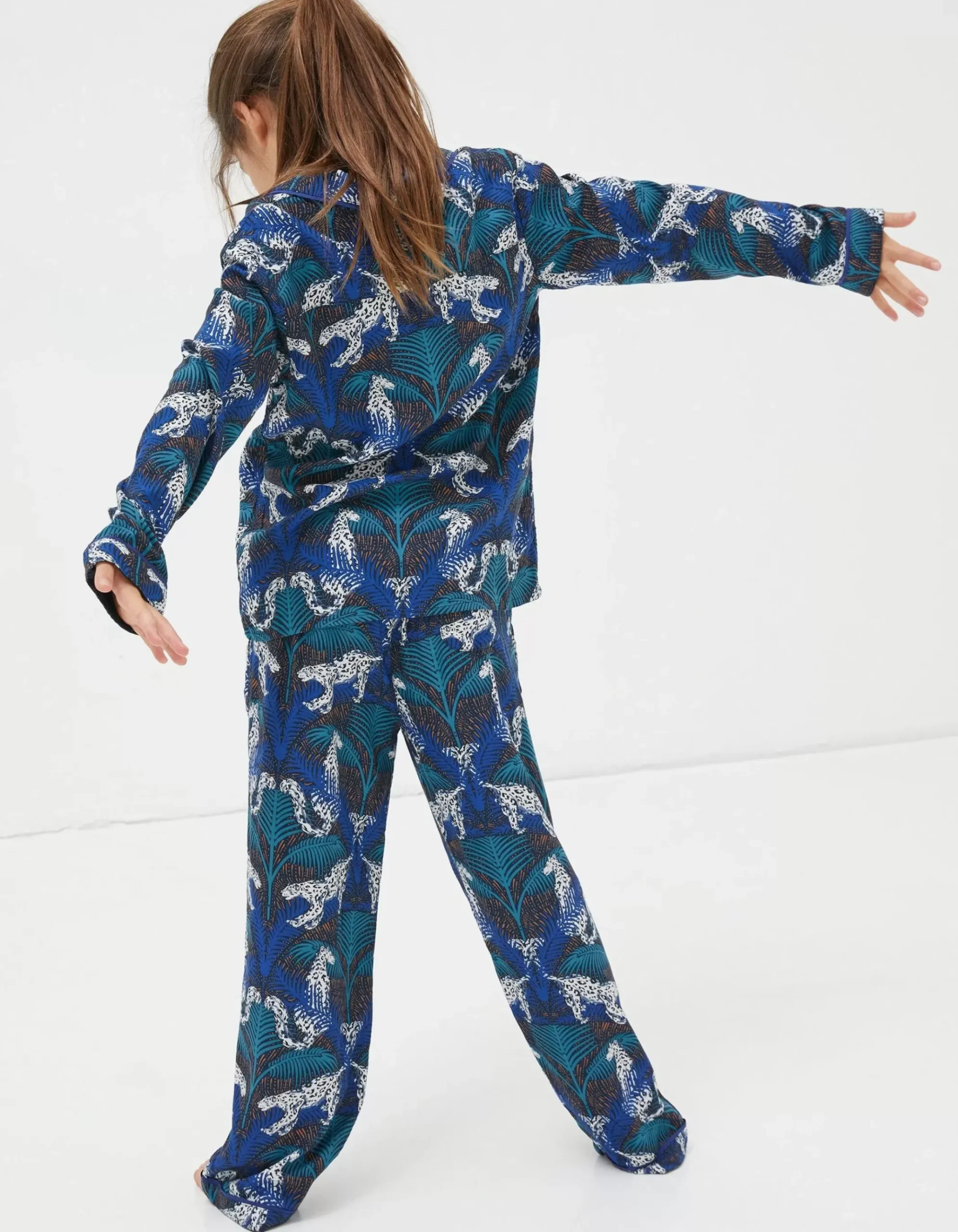Sadie Snow Leopard Woven Pyjama Set