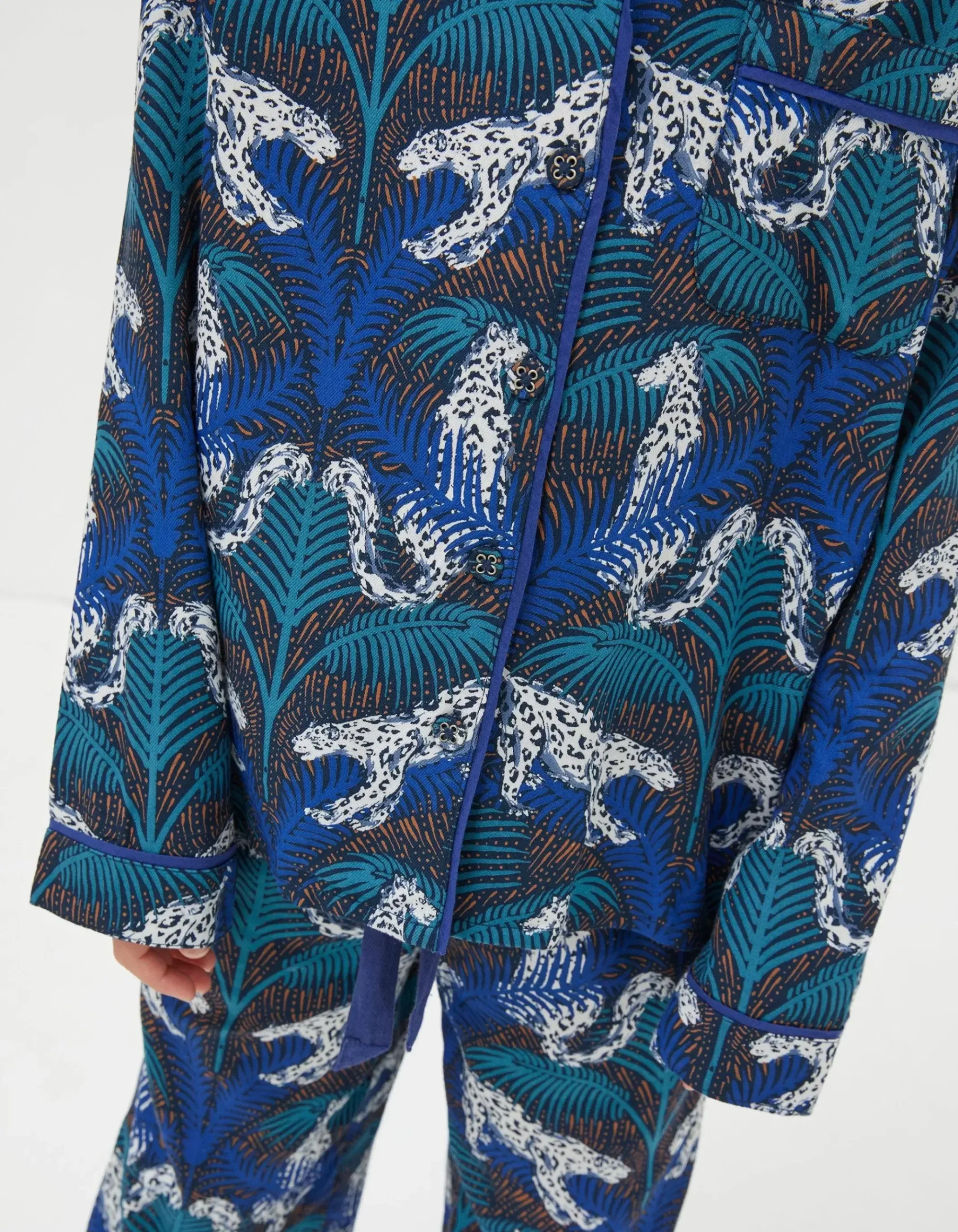Sadie Snow Leopard Woven Pyjama Set