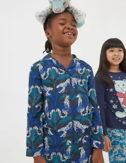 Sadie Snow Leopard Woven Pyjama Set